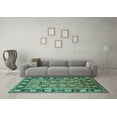 thumbnail image 3 of Ahgly Company Indoor Rectangle Oriental Turquoise Blue Industrial Area Rugs, 2' x 4', 3 of 4