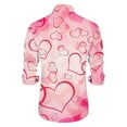 thumbnail image 7 of JLFKNG Mens T-Shirts Short Sleeve Shirts For Men Romantic Valentines Day Love Heart Printed Buttons Up Breathable Shirt Tops Suitable For Vacation, 7 of 7