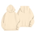 thumbnail image 6 of NMMUED Sweat Set Workout Sets for Women Hoodie Set Two Piece Sets for Women Fall Women's Athletic Clothing Sets, Khaki XXXL, 6 of 9