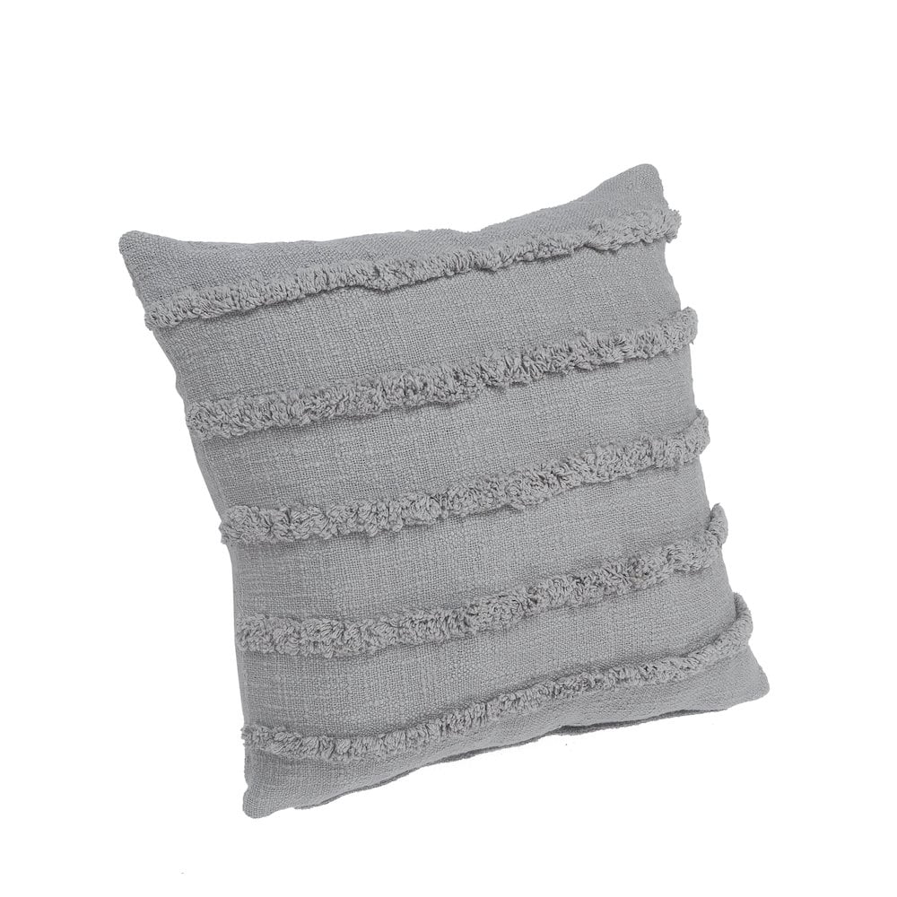 LR Home Rory Cotton Pillow Set of 2 in Gray, 20" x 20"