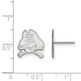 thumbnail image 2 of Sterling S. Rh-p LogoArt East Carolina University Small Post Earrings; for Adults and Teens; for Women and Men, 2 of 2