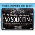 thumbnail image 5 of Lone Star Art No Soliciting, Knocking, and Ringing Metal Sign, 5 of 5