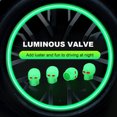 thumbnail image 3 of Tapa Válvula Luminosa para Neumáticos Coche Tapa Válvula Motocicleta Vehículo Eléctrico Tapa Núcleo Válvula Calavera Universal 4 (verde), 3 of 9