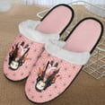 thumbnail image 4 of Roffatide Anime Demon Slayer Fuzzy Slippers Kamado Nezuko Cute House Slippers Closed Toe Open Back Slippers for Women Man XS, 4 of 6