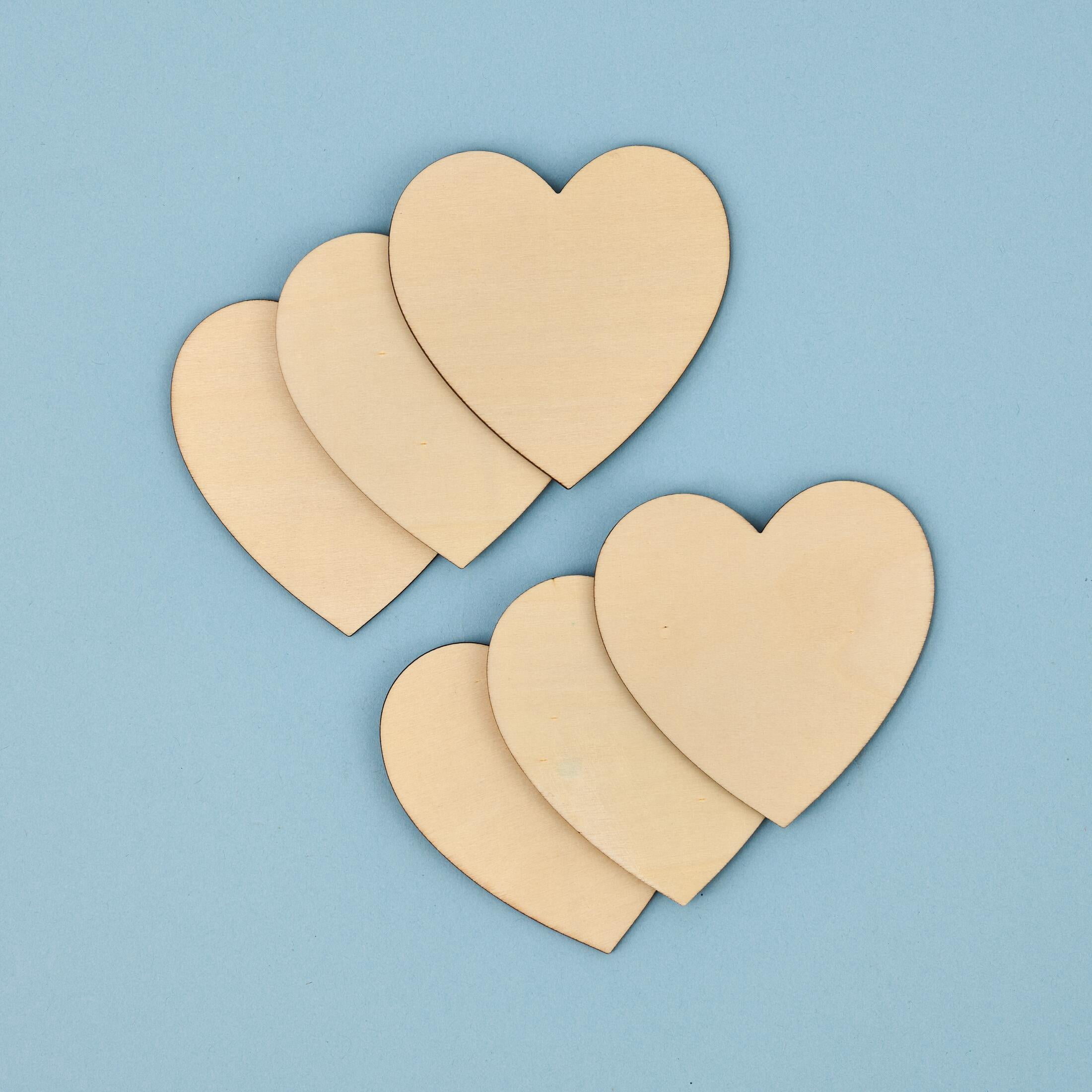 Hello Hobby Plywood Heart Shape Pack, Set of 6, 3.5"