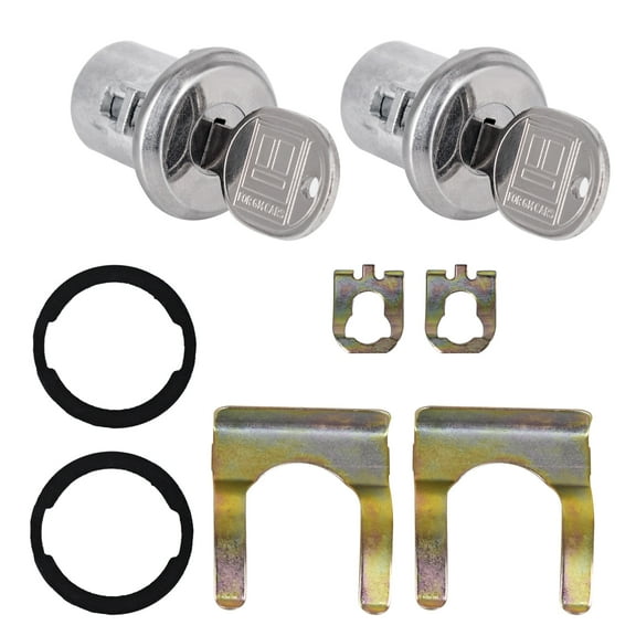1 Pair Door lock Cylinder Set Silver colour Fits For Chevy Chevrolet GMC Truck SUV D570A 5070006 Keys Included
