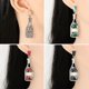thumbnail image 2 of Pendientes colgantes de botella de champán de colores shaofei bonitos pendientes de aleación con forma de vino negro, 2 of 5