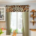 thumbnail image 4 of Coolnut Leopard Windows Valance Curtains, Double Layer Short Blackout Window Topper Treatment for Bathroom,Kitchen,Living Room,Cafe Decor,54x18Inch,only 1 Panel, 4 of 6