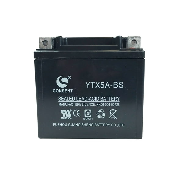 Fixrightpro Sealed Lead Acit 12 Volt Vehicle Battery, Group Size YTX5L-BS, 70 CCA