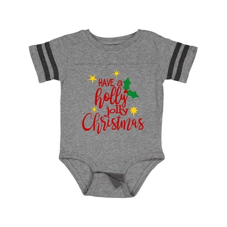 

Inktastic Holly Jolly Christmas with Yellow Stars Gift Baby Boy or Baby Girl Bodysuit