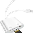thumbnail image 1 of Lightning a SD para iPhone/iPad, lectura de tarjetas de memoria con doble ranura, 1 of 5