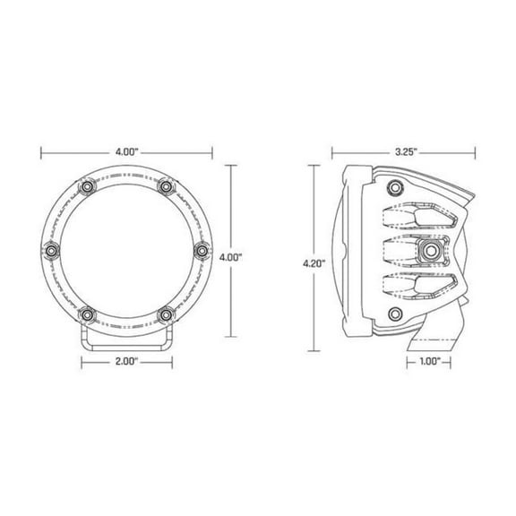 Rigid Industries 360-Series 4in LED Off-Road Spot Beam - RGBW (Pair)