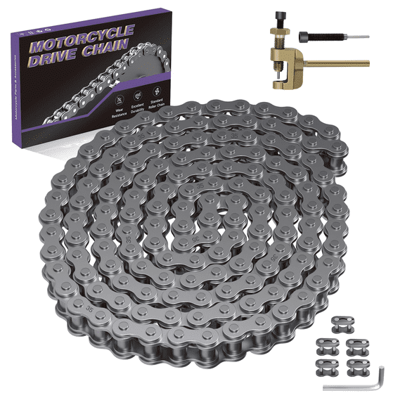 35 Chain 140 Links Chain Breaker Compatible with Coleman Mini Bike CT100U CC100X Baja DB30 Motovox MBX10 MBX11 Predator 79cc 97cc 100cc Mega Moto MM-B80 105cc Parts