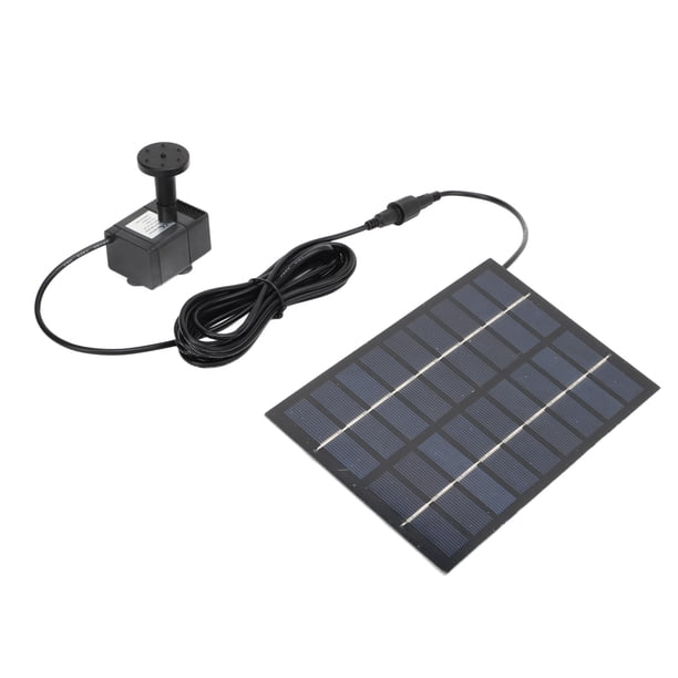 Kit De Bomba De Agua Solar, 9V 1.8W Alta Conversión 4 Boquillas Bomba De Fuente Solar ABS Fuerte Para Nadar