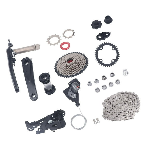 10 Speed Cassette Aluminum Alloy Crank Road Bike 10 Speed Groupset with Smooth Speed Change for Bicycle Riders
