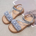 thumbnail image 2 of KPOPLK Toddler Flip Flops Girls Summer Sandals Kids Lightweight Sandal Shoes for Swimming Beach Pool Size 13.5,Grey, 2 of 6