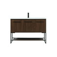thumbnail image 3 of 48 inch single bathroom vanity in walnut, 3 of 8