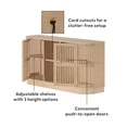 thumbnail image 4 of Plank+Beam Contour Solid Wood Sideboard with 2 Doors, 59" TV Stand for Living Room, Blonde, 4 of 14