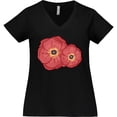 thumbnail image 3 of Inktastic Red Poppy Flowers Women's Plus Size V-Neck T-Shirt, 3 of 5