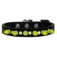 thumbnail image 4 of Pet and Dog Spike Collar, "Clear Crystals  Neon Yellow Spikes”, 4 of 4