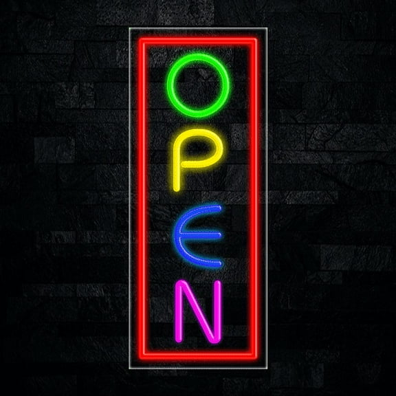 Open LED Neon Sign 12"L x 30"H #31602