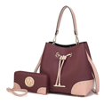 thumbnail image 1 of MKF Collection by Mia K. MKF-CB-X621-2WN-BLS Bella Color Block Premium Bucket & Wallet, Blue, 1 of 1
