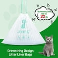thumbnail image 3 of Drawstring Litter Liner Bags Compatible with Automatic Cat Litter Boxes 100 Count Tear Resistant Waste Drawer Liners, 3 of 6