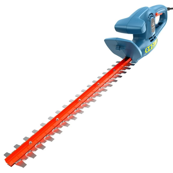 SENIX 120 Volt Max* 21-Inch 3.8 Amp Corded Hedge Trimmer, Double Sided Dual Blade Action, 3/4" Cutting Capacity, Blade Cover Included, HTE3.8-L