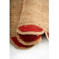 thumbnail image 4 of Handwoven Natural Jute Red Scalloped Rugs , Home Décor Jute Carpet 2 x 3 Feet ( 60 cm x 90 cm )Rectangle, 4 of 4