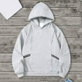 thumbnail image 1 of MHFRRA Sudadera con Capucha y Cremallera para Hombre, Estilo Urbano, Holgada, Informal, para Uso Diario y Comodidad Gris claro, 1 of 5