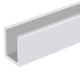 thumbnail image 3 of Brixwell SDCD38W-XCP5 White 3/8" Fixed Panel Shower Door Deep U-Channel - 95" Stock Length - pack of 5, 3 of 4