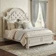 thumbnail image 2 of Roundhill Furniture Nelson French Traditional Tufted Upholstery Bed, Antique White, Queen, 2 of 12