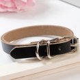thumbnail image 2 of Collar de cachorro de cuero de PU Collares de perro ajustables de color puro simple (negro S), 2 of 2