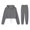 Light Grey 2XL, variant on 2 Pcs/Set Women Top Pants Set Hooded Long Sleeve Drawstring Hem Hoodie Stretchy High Waist Ankle-banded Trousers Sport Fitness Tracksuit