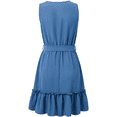 thumbnail image 1 of Vestido Sin Mangas con Escote en V para Mujer, Color Azul, Talla L, 1 of 10