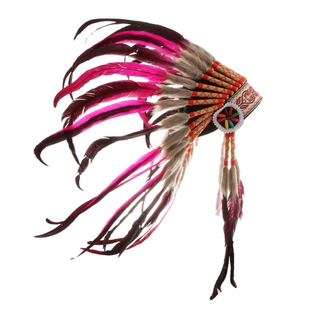 Tocado de plumas Yuyangstore Sombrero Indio Jefe Americano B