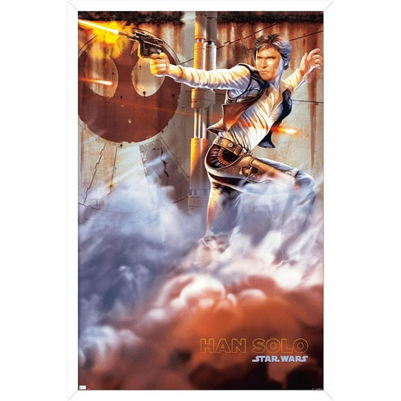 Star Wars: Original Trilogy - Han Solo Wall Poster, 14.725" x 22.375", Framed
