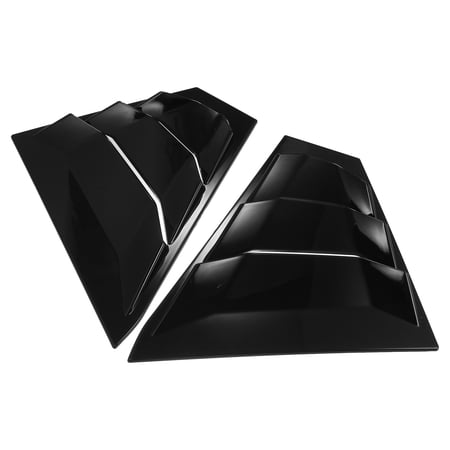 Unique Bargains 1 Pair Rear Side Window Louvers Air Vent Scoop Streamline Shades Cover for Nissan Altima Gloss Black