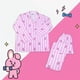 thumbnail image 4 of Pijamas a rayas con estampado de dibujos animados para mujer, ropa de dormir Kawaii, ropa de dormir bonita, conjuntos de ropa de estar por casa cómoda, primavera y verano, 4 of 4