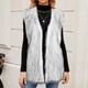 thumbnail image 1 of Chaqueta larga y cálida para mujer, de invierno, con cuello en V liso, 1 of 4