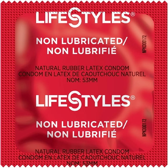 Lifestyles NON-LUBRICATED Latex Condoms with a Silver Pocket Case -24 Count