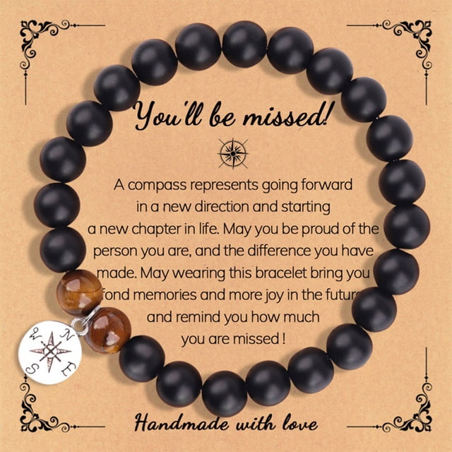 Pulseras para mujer, regalos para mujer, pulsera de cuentas de piedra natural, joyería, pulsera de la amistad musical, joyería para amantes de la música de medianoche, pulsera de cuentas de piedra nat