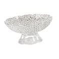 thumbnail image 2 of Frutero con pedestal y orificios de drenaje, multiusos, elegante, para servir aperitivos, ideal como centro de mesa para aniversarios o para el hogar. Claro, 2 of 8