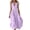 Purple, variant on Women's Dresses Ndbuld Ladies' Casual And Fashionable Solid Color Sleeveless Button Up Lapel Dress Brown XL