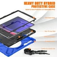 thumbnail image 3 of Dteck for Samsung Galaxy Tab S10 Ultra Case 2024 with Pencil Holder Crossbody Strap 360 Rotating Hand Strap & Stand, Rugged Case for Galaxy Tab S10 Ultra / Tab S9 Ultra/ S8 Ultra 14.6",Blue, 3 of 12