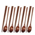 thumbnail image 3 of 20X Teak Wooden Spoons and Chopsticks Set, Non-Stick Spoons Soup-Teaspoon for Kitchen Cooking Utensil Tools, 3 of 8