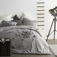 thumbnail image 2 of BYB Petals Handsewn Duvet Cover - Gray, 2 of 4
