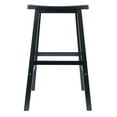 Winsome Wood Satori Saddle Seat Bar Stool, Black Finish