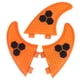 thumbnail image 1 of Aletas integrales de seguimiento Skeg de fibra de vidrio FCS G3/G5/G7 para kayaks canoas botes de remos naranja, 1 of 8