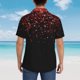 thumbnail image 4 of Fotbe Red Glitter1 Camisa Hawaiana para Hombre Unisex – Camisa Casual de Verano con Botones de Manga Corta de Algodón y Lino,Medium, 4 of 7